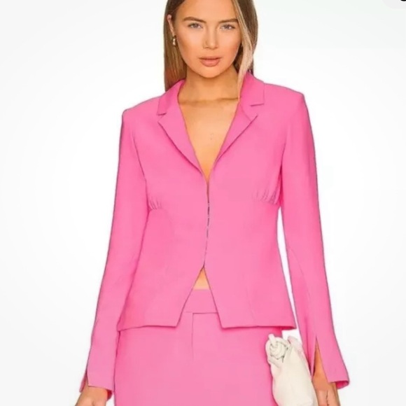 AMANDA UPRICHARD Dovima Blazer “Shocking” Pink Women’s Medium NWOT’s - Picture 2 of 16
